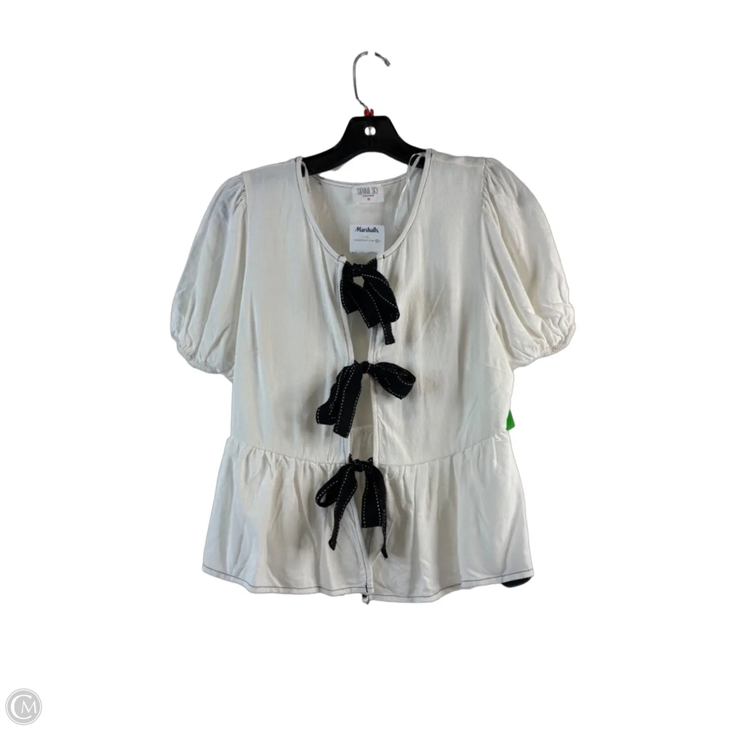 Top Short Sleeve By Sienna Sky In Black & White, Size: M