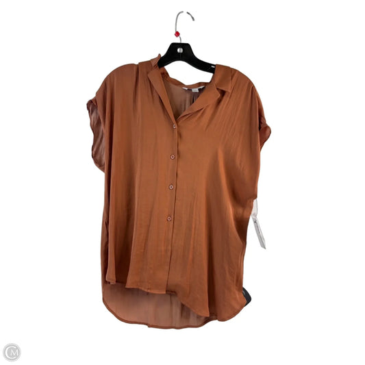 Top Short Sleeve By Nine West In Bronze, Size: L