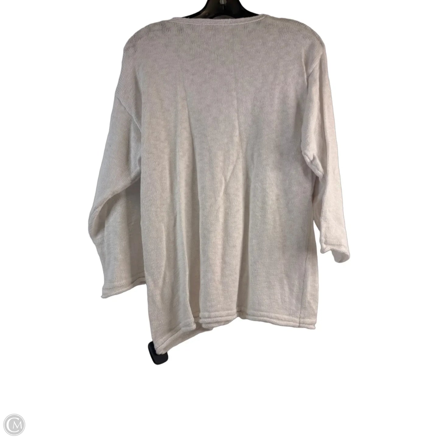 Top Long Sleeve By Clothes Mentor In White, Size: L