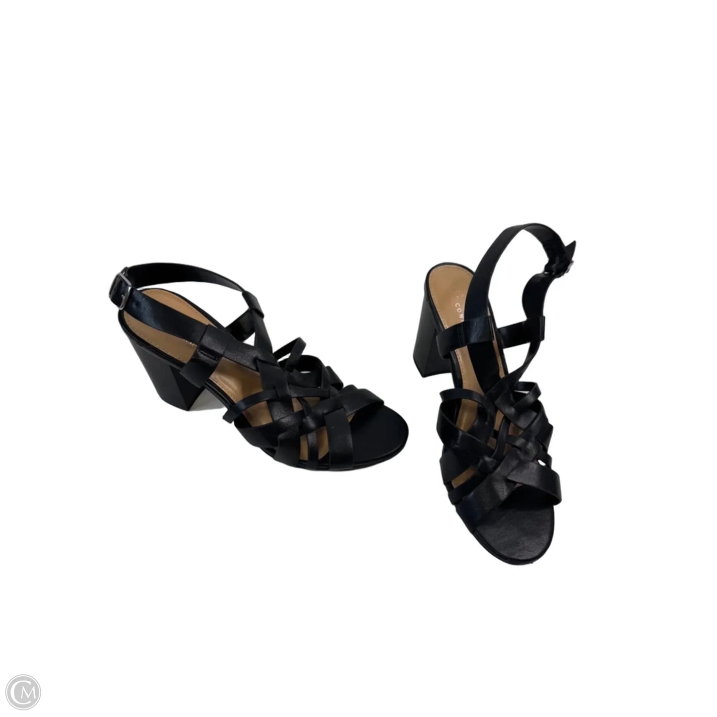 Sandals Heels Block By Lc Lauren Conrad In Black, Size: 11