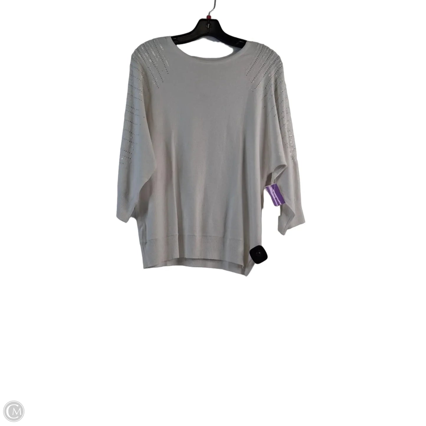 Top 3/4 Sleeve By Clothes Mentor In White, Size: S