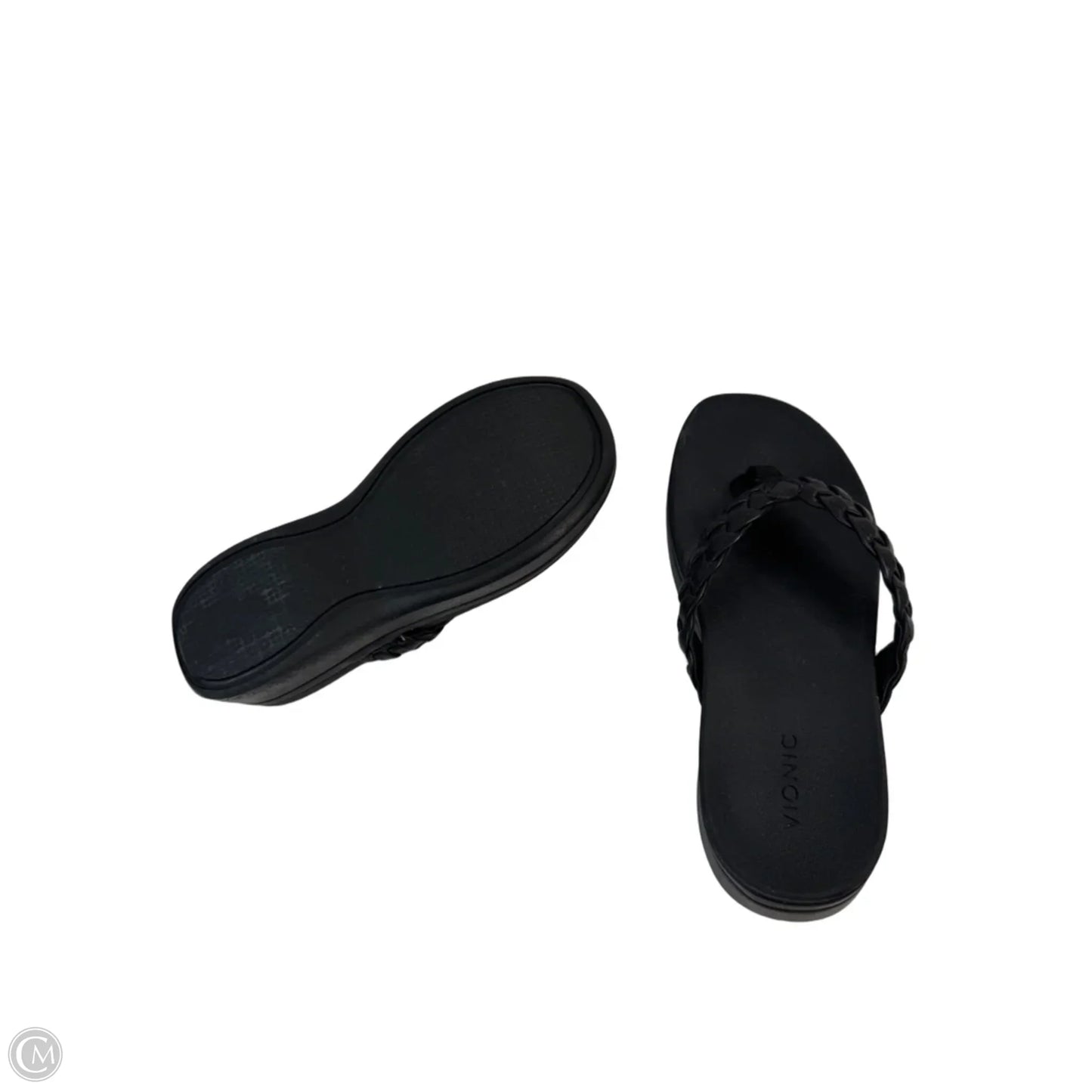 Sandals Heels Wedge By Vionic In Black, Size: 8