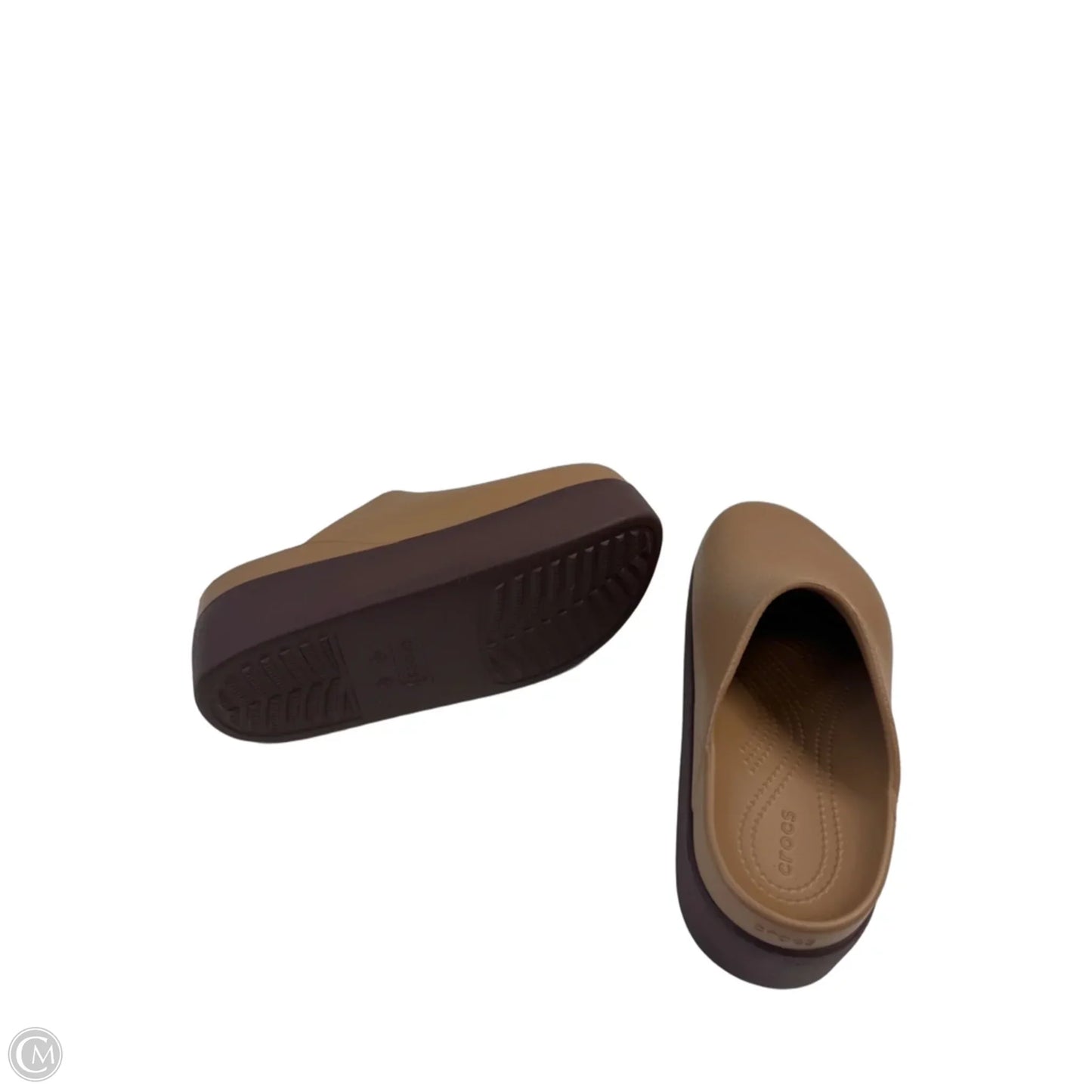 Shoes Sneakers Platform By Crocs In Brown, Size: 8