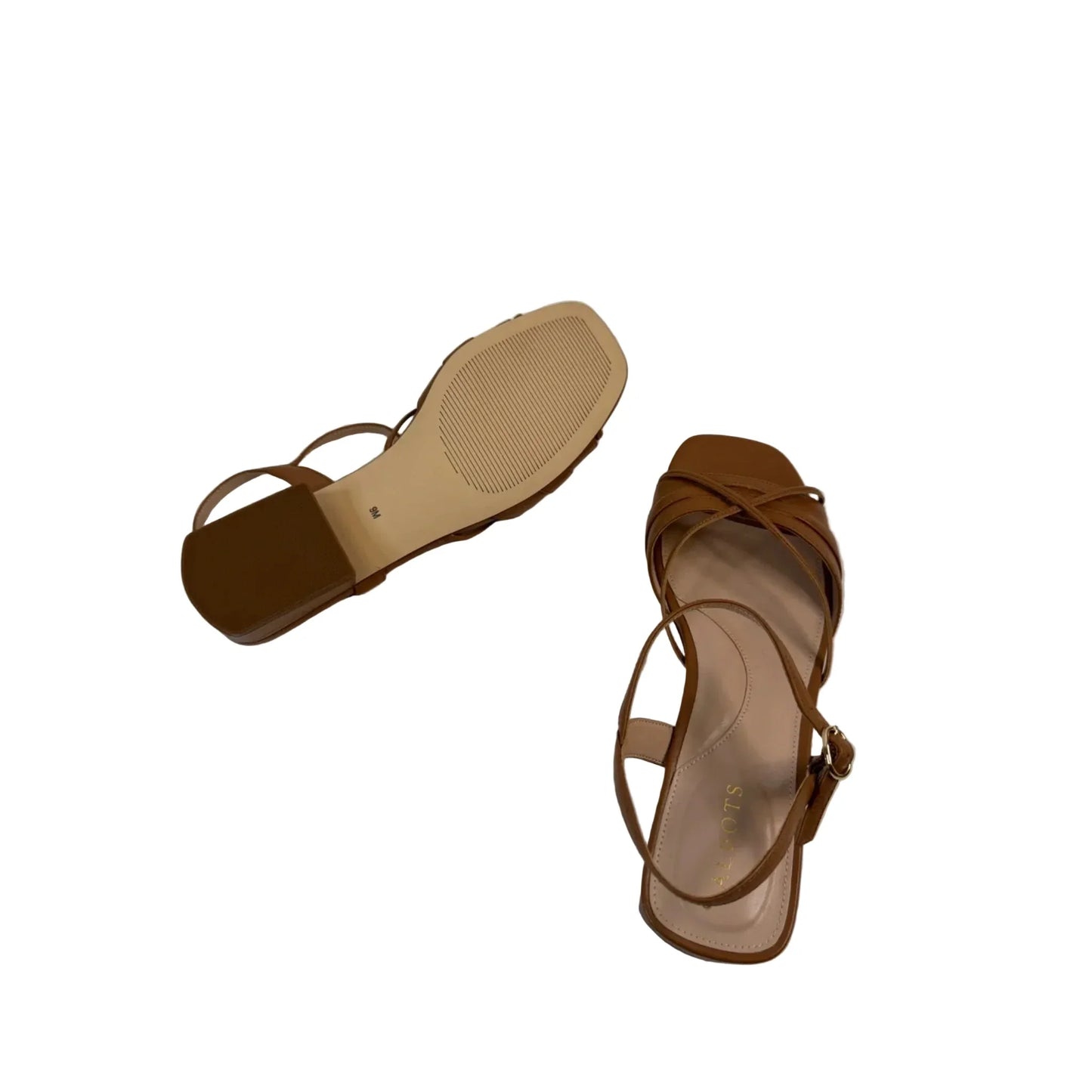 Sandals Heels Block By Talbots In Brown, Size: 9