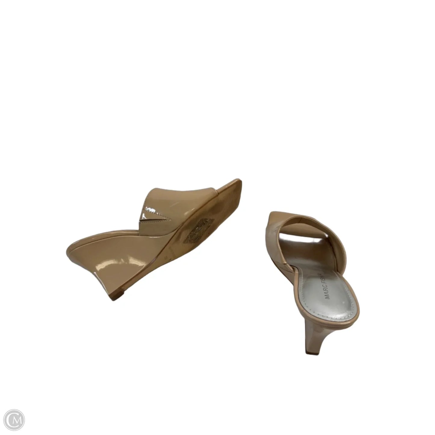 Sandals Heels Wedge By Marc Fisher In Cream, Size: 7.5
