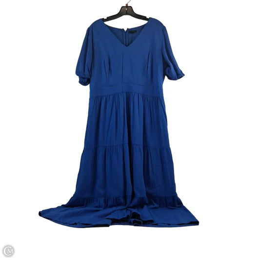 Dress Casual Maxi By Ann Taylor In Blue, Size: M