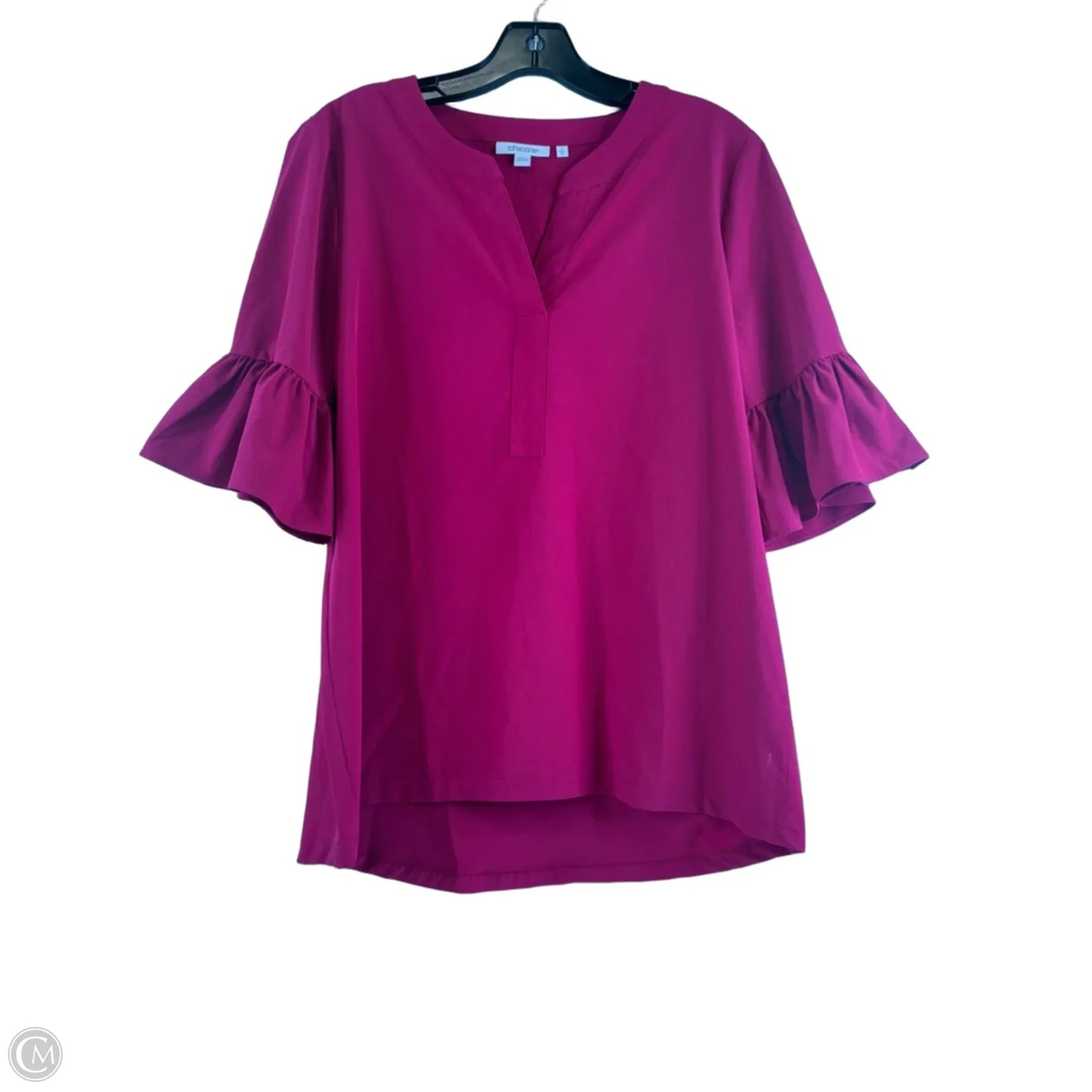 Top Short Sleeve By Chicos In Pink, Size: M