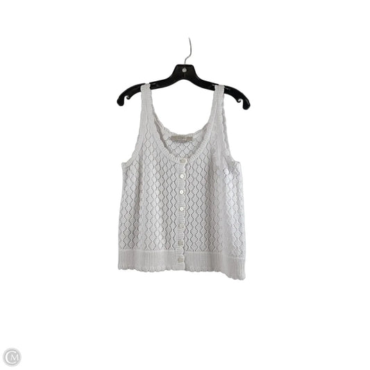 Top Sleeveless By Loft In White, Size: M