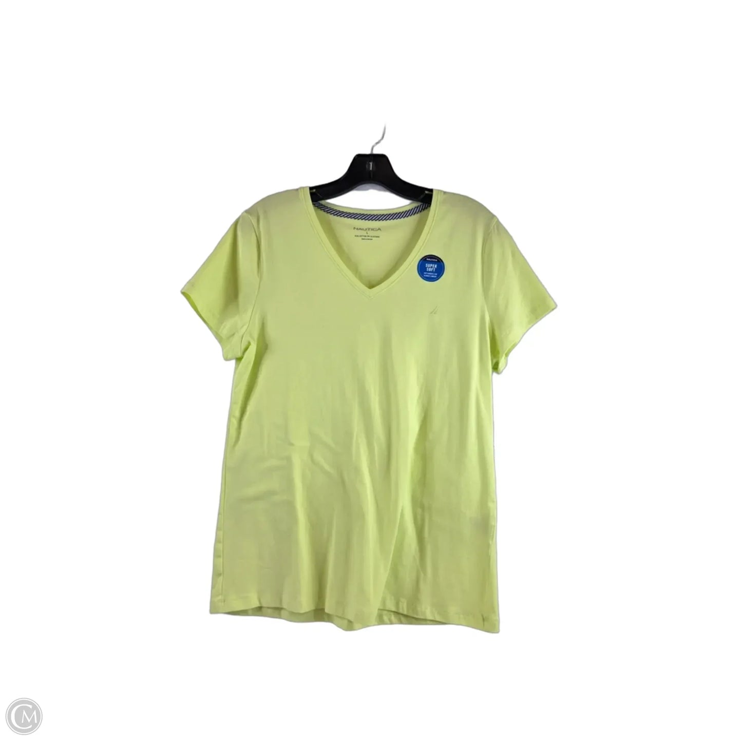 Top Short Sleeve Basic By Nautica In Yellow, Size: L