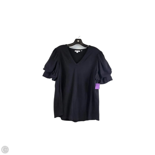 Top Short Sleeve By Chicos In Black, Size: Xl