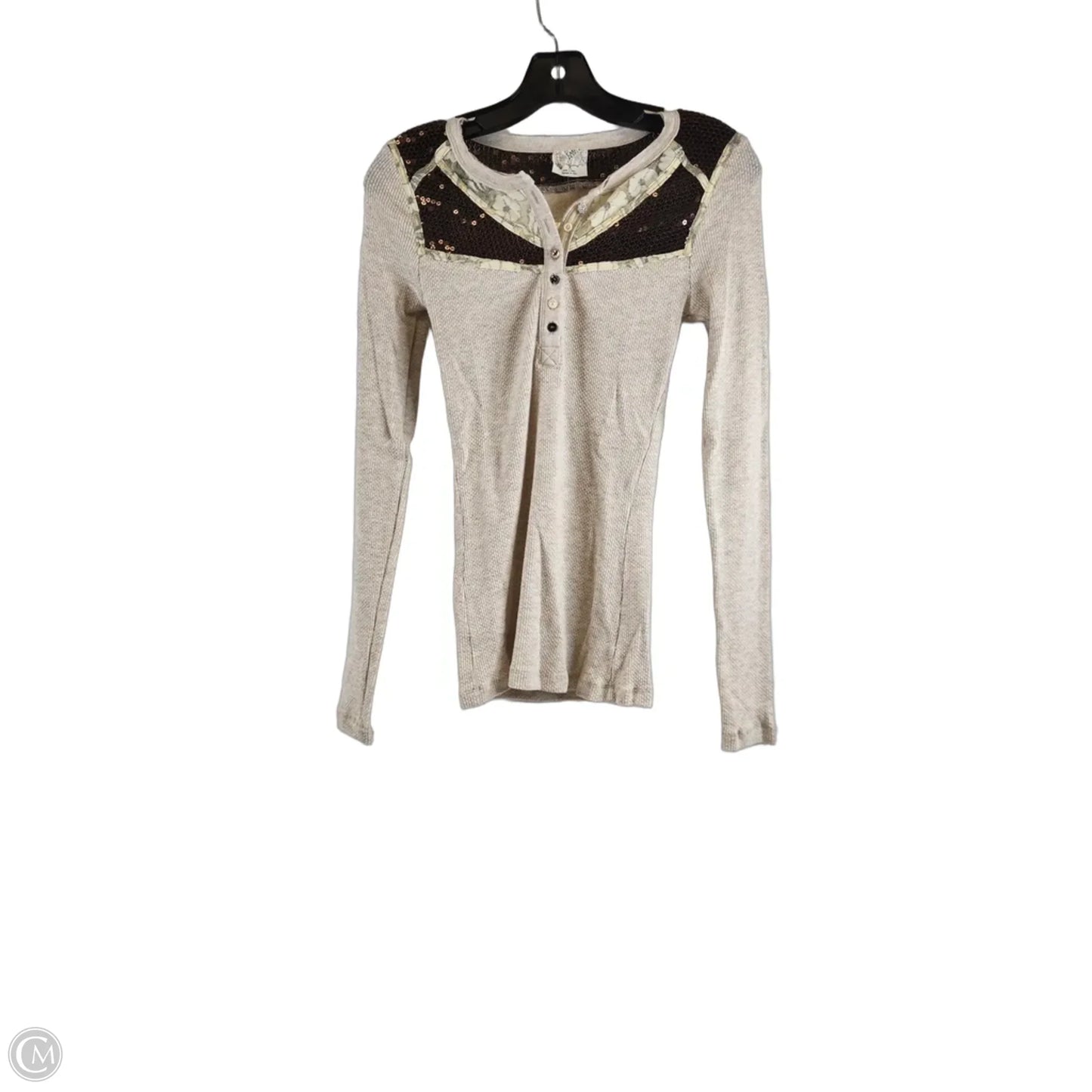 Top Long Sleeve By Free People In Beige, Size: Xs
