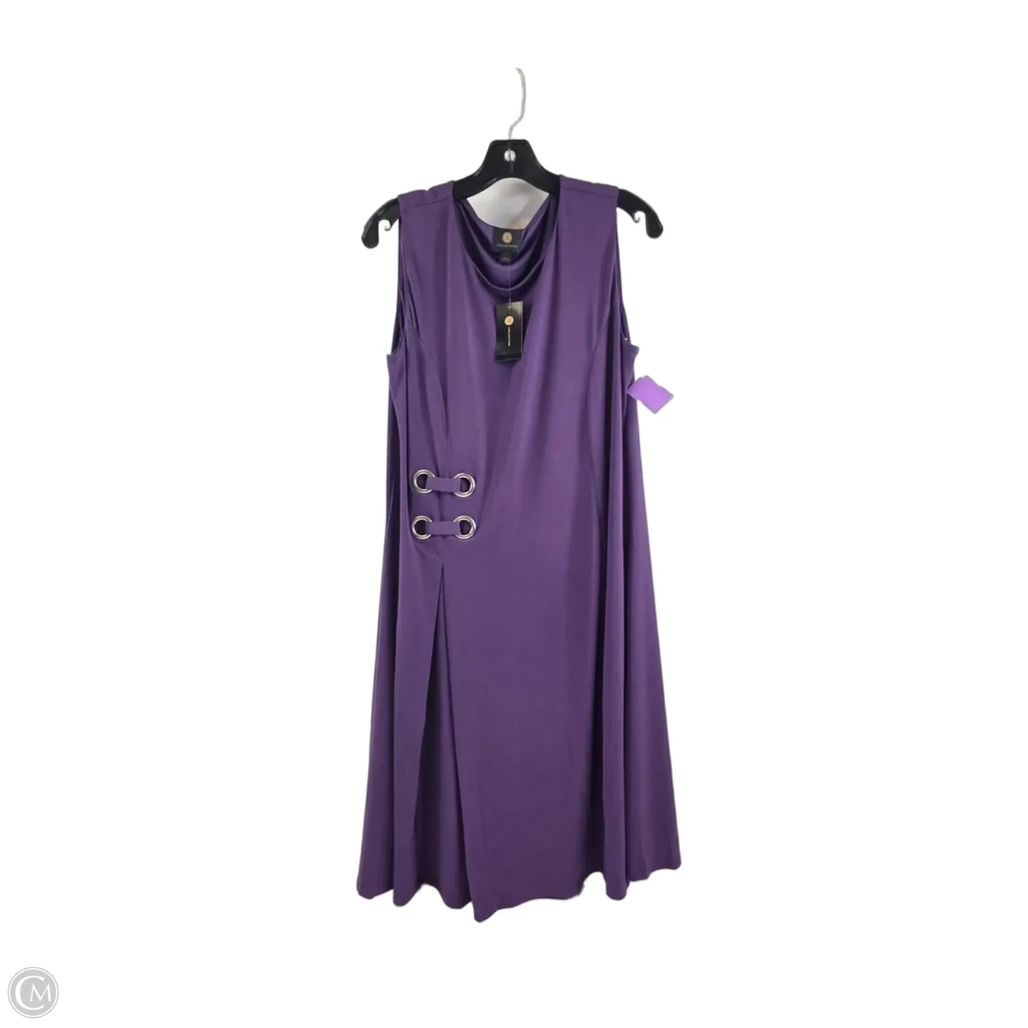 Dress Casual Midi By Jm Collections In Purple, Size: L