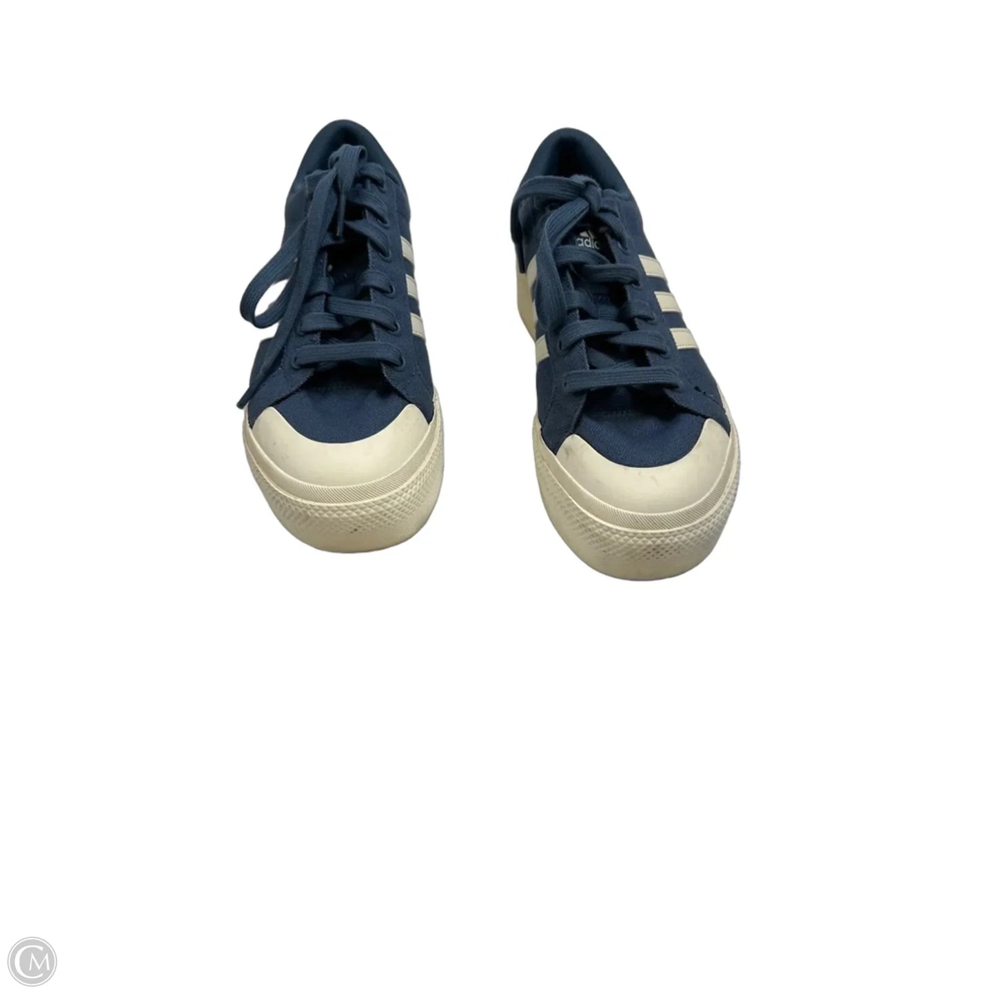 Shoes Sneakers Platform By Adidas In Blue & Cream, Size: 6.5