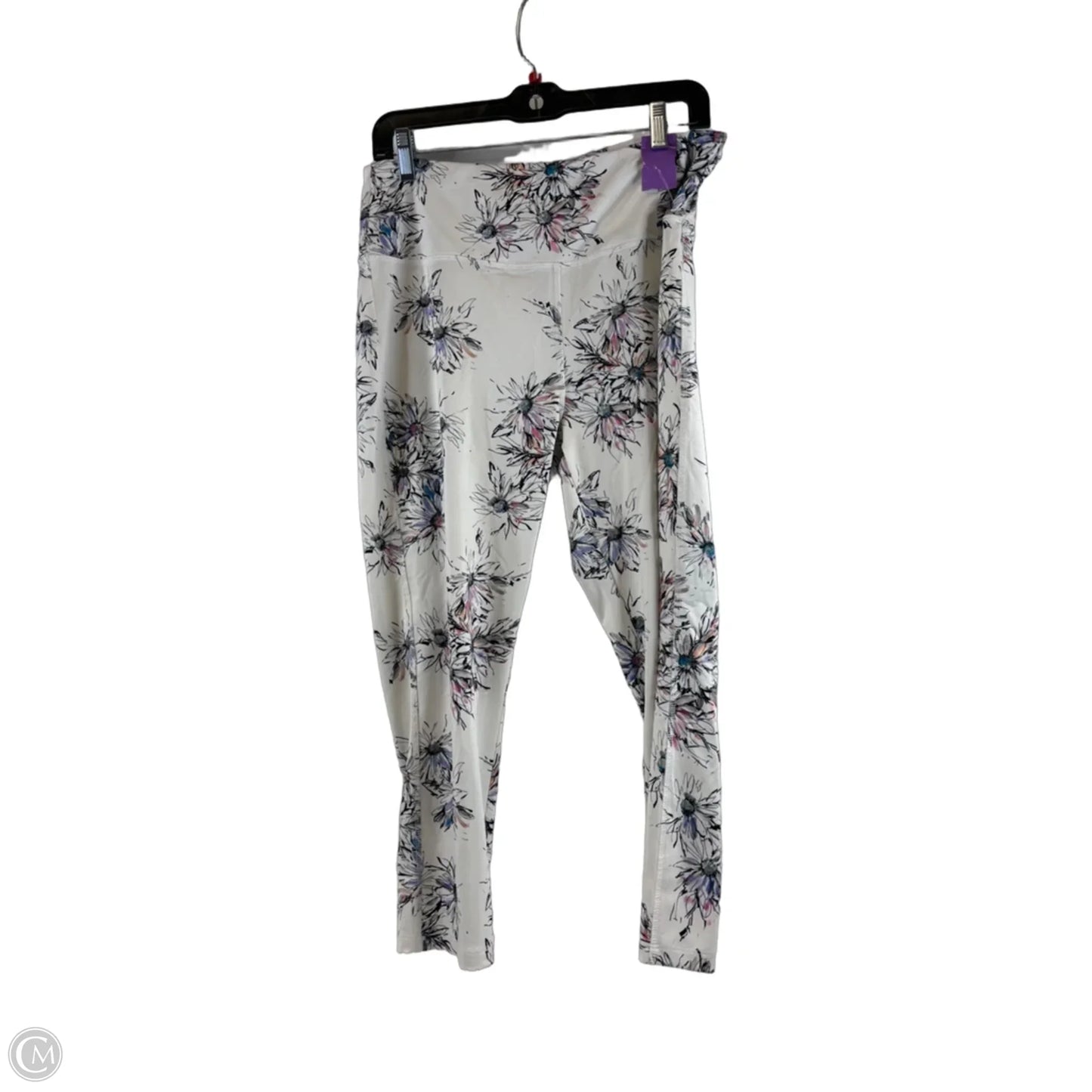 Athletic Leggings By Clothes Mentor In Purple & White, Size: Xl