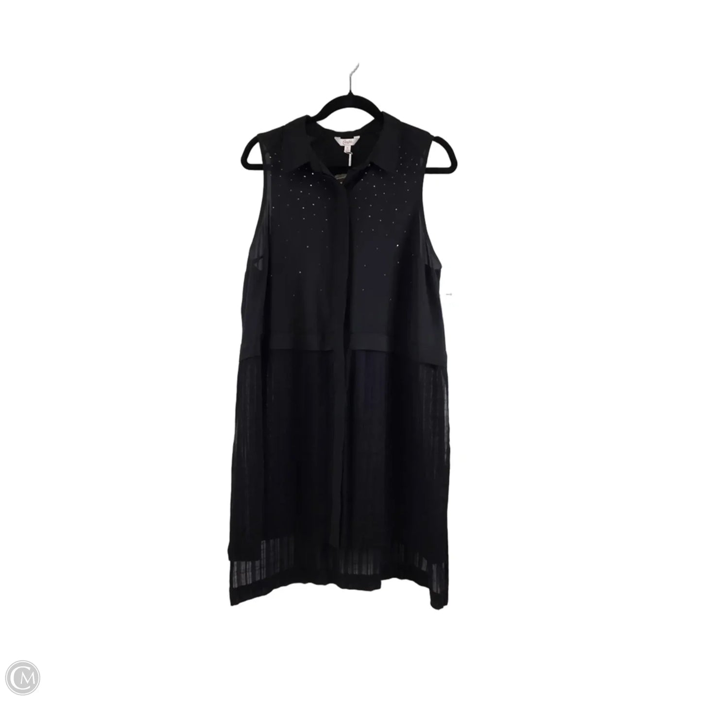 Tunic Sleeveless By Candies In Black, Size: Xl