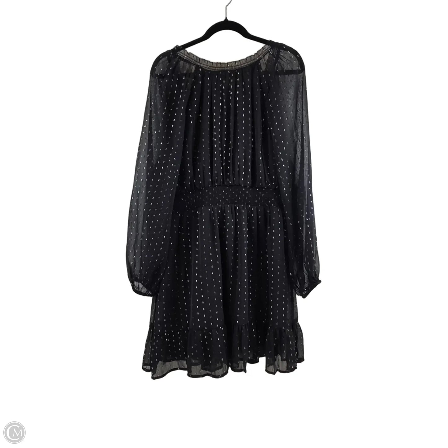 Dress Casual Midi By Old Navy In Black & Silver, Size: L