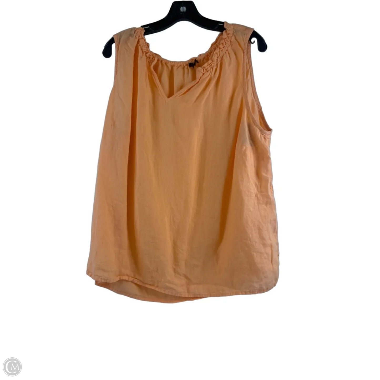 Top Sleeveless By Talbots In Orange, Size: 2x