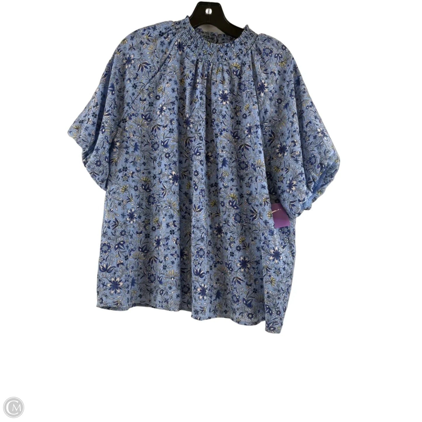 Top Short Sleeve By Loft In Blue, Size: Xl