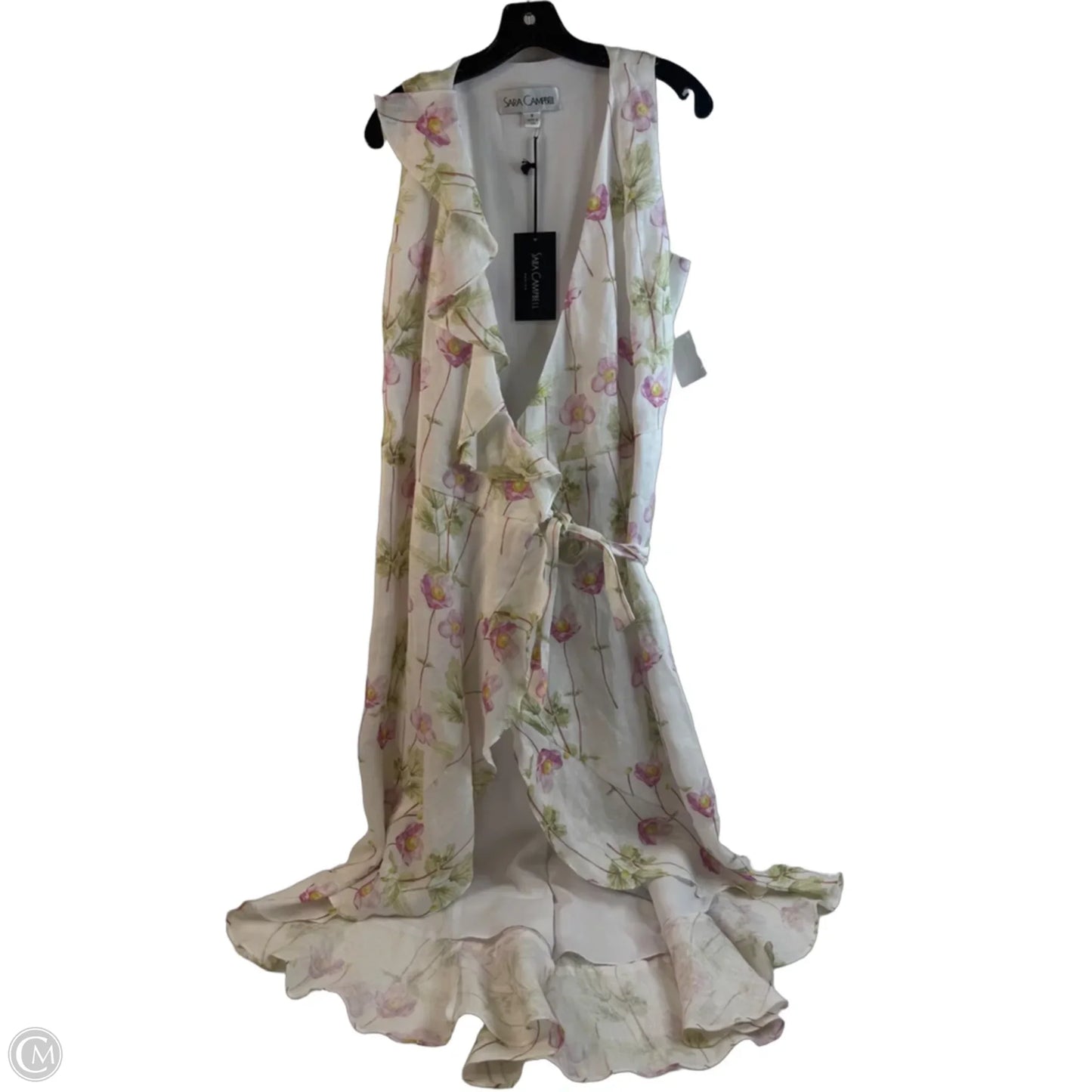 Dress Casual Maxi By Clothes Mentor In Pink & White, Size: M