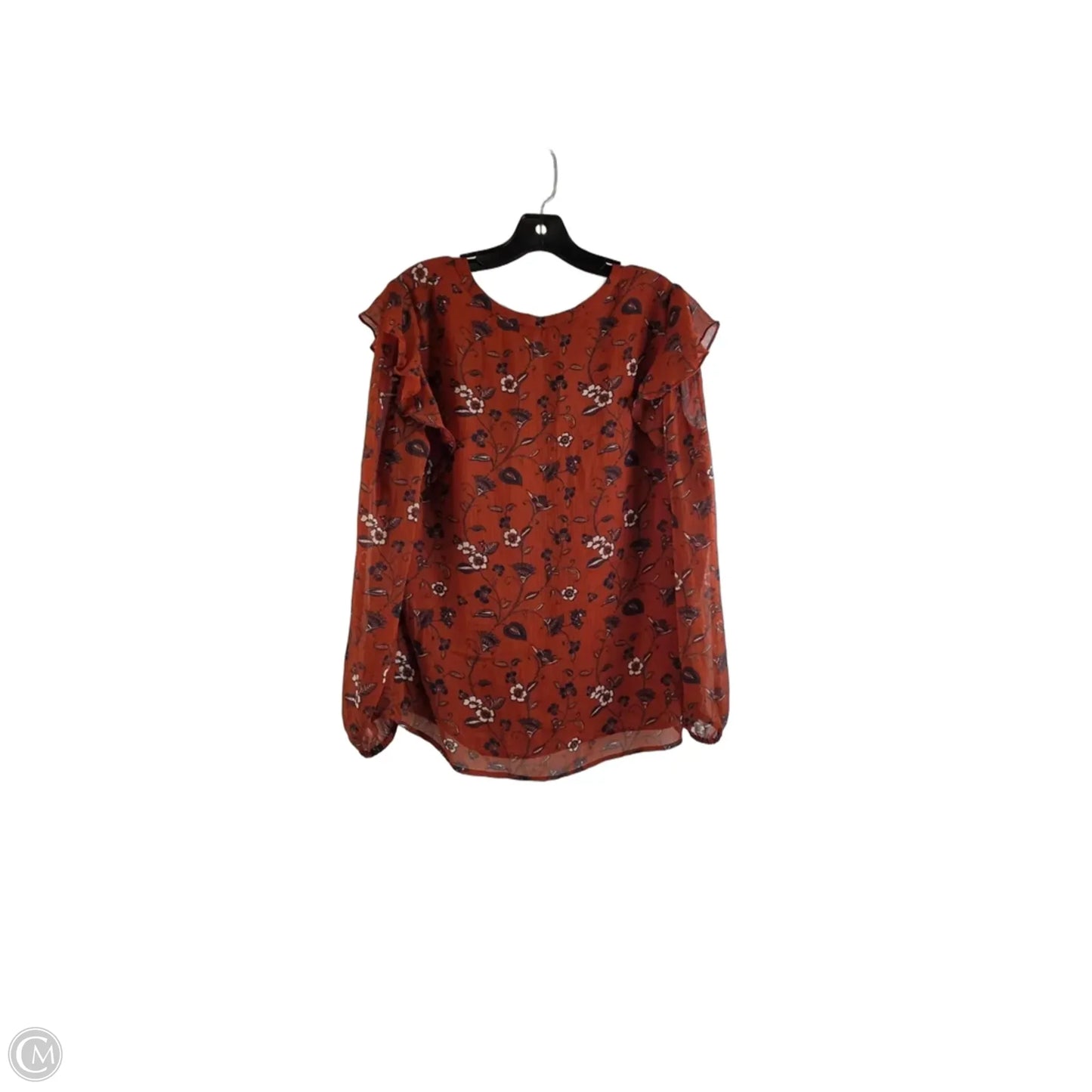 Top Long Sleeve By Loft In Orange, Size: L