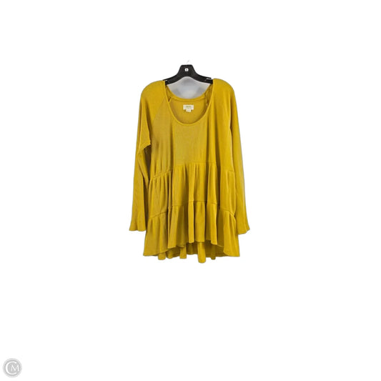 Top Long Sleeve By Maeve In Yellow, Size: L