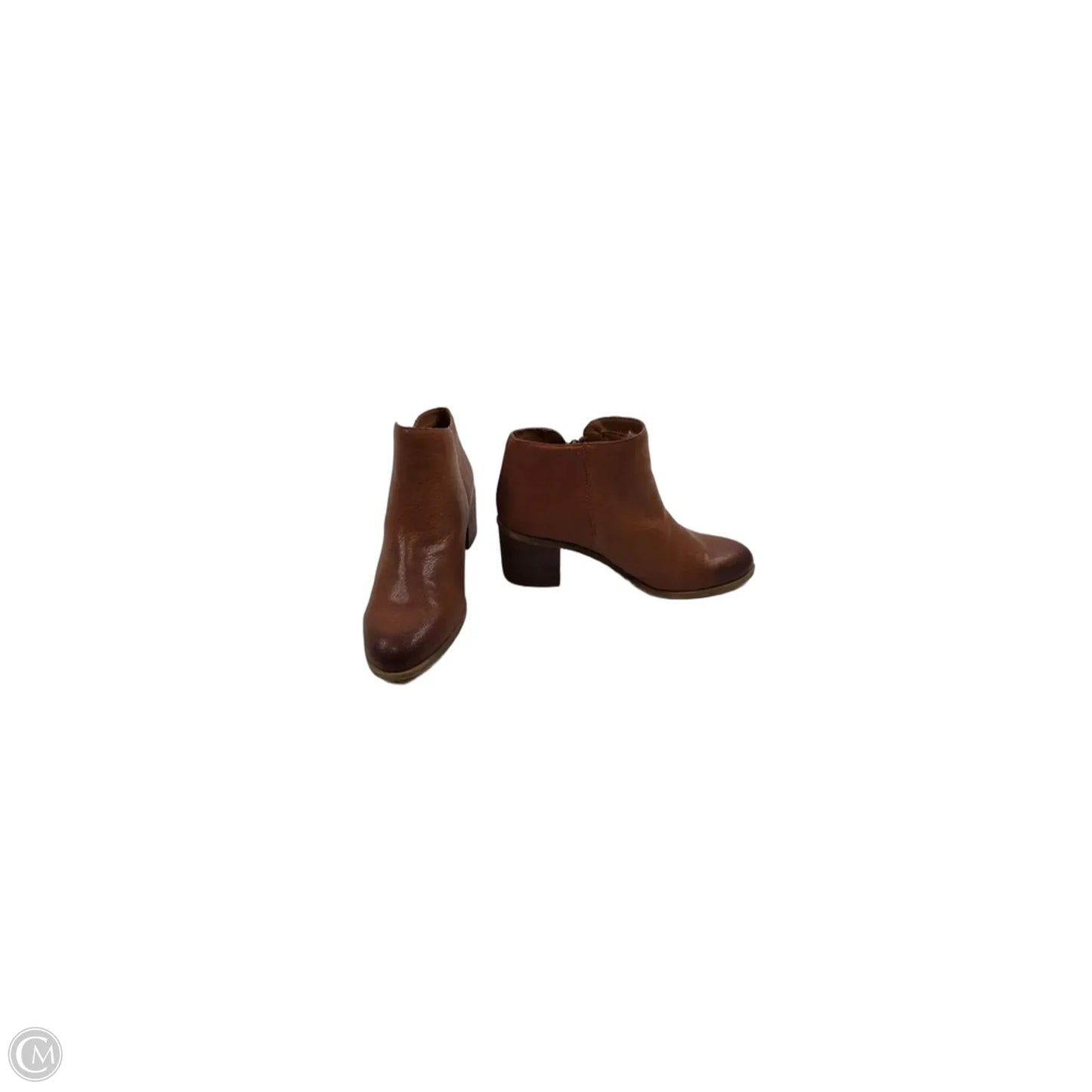 Boots Ankle Heels By Franco Sarto In Brown, Size: 7.5