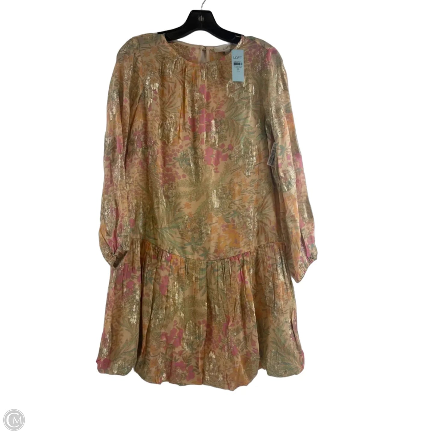 Dress Casual Short By Loft In Gold & Pink, Size: Xsp
