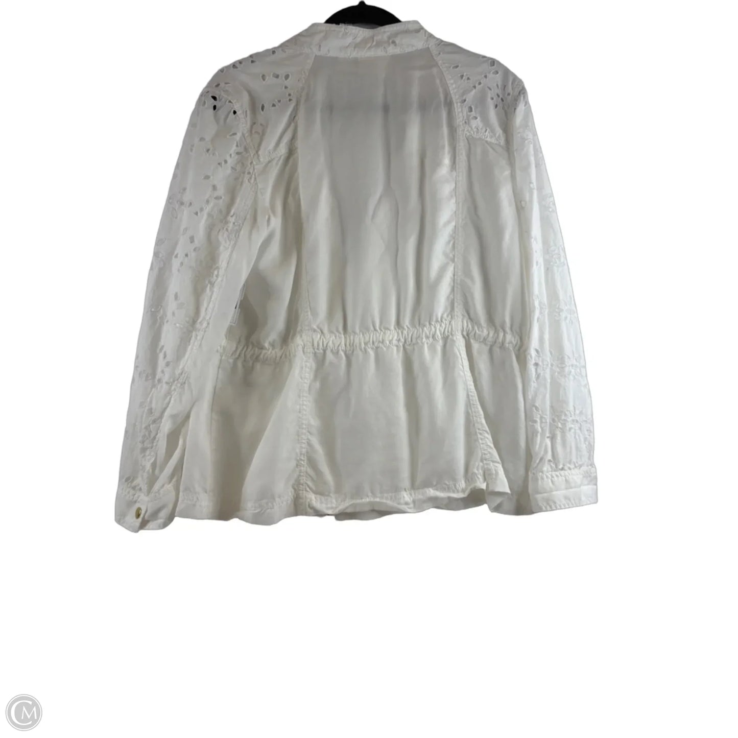 Jacket Shirt By Chicos In White, Size: L