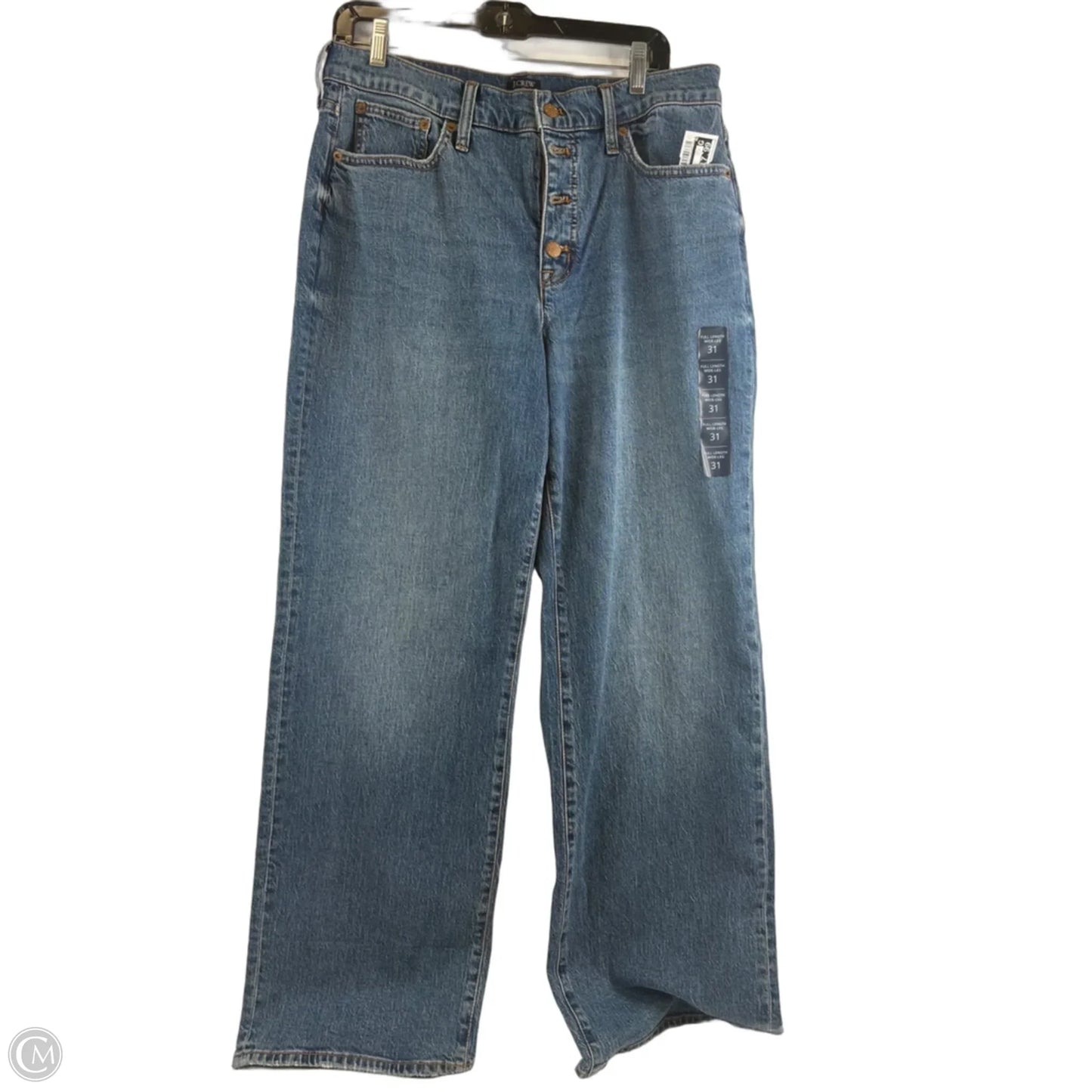 Jeans Wide Leg By J. Crew In Blue Denim, Size: 12