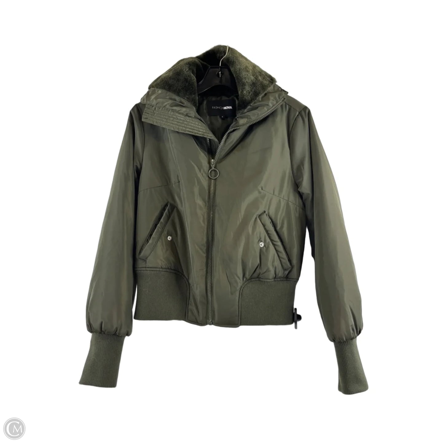 Jacket Puffer & Quilted By Fashion Nova In Green, Size: S