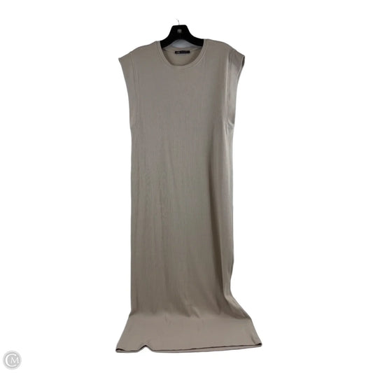 Dress Casual Maxi By Zara In Beige, Size: S
