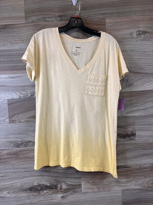 Yellow Top Short Sleeve Basic Sonoma, Size M