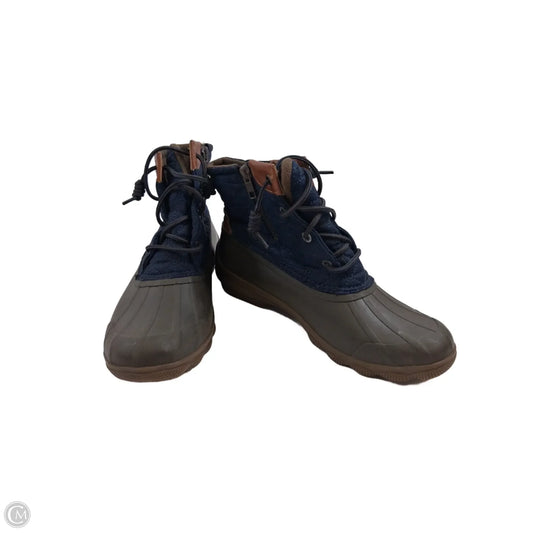 Boots Rain By Sperry In Blue & Grey, Size: 8.5