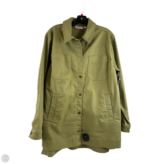 Jacket Denim By Belle By Kim Gravel In Green, Size: M