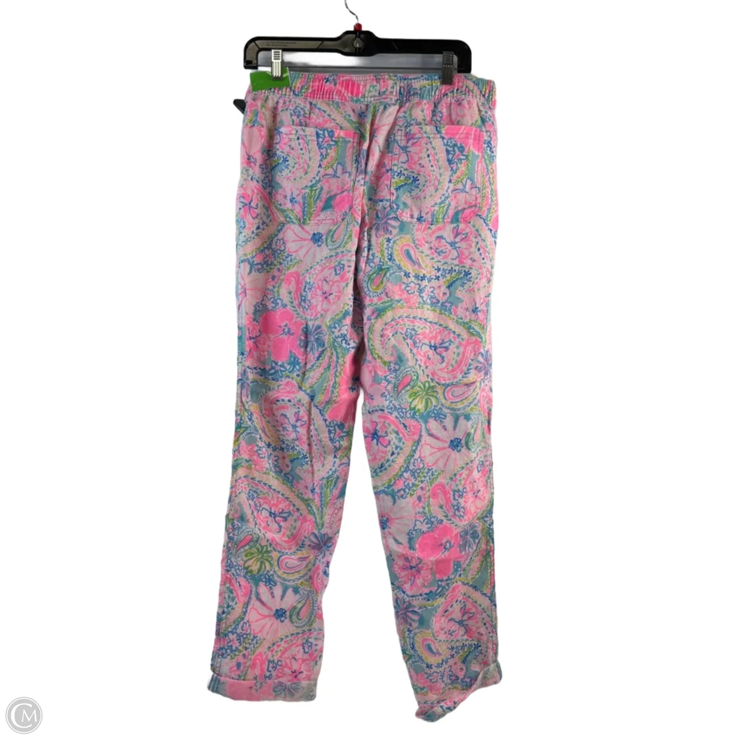 Pants Designer By Lilly Pulitzer In Blue & Pink, Size: M
