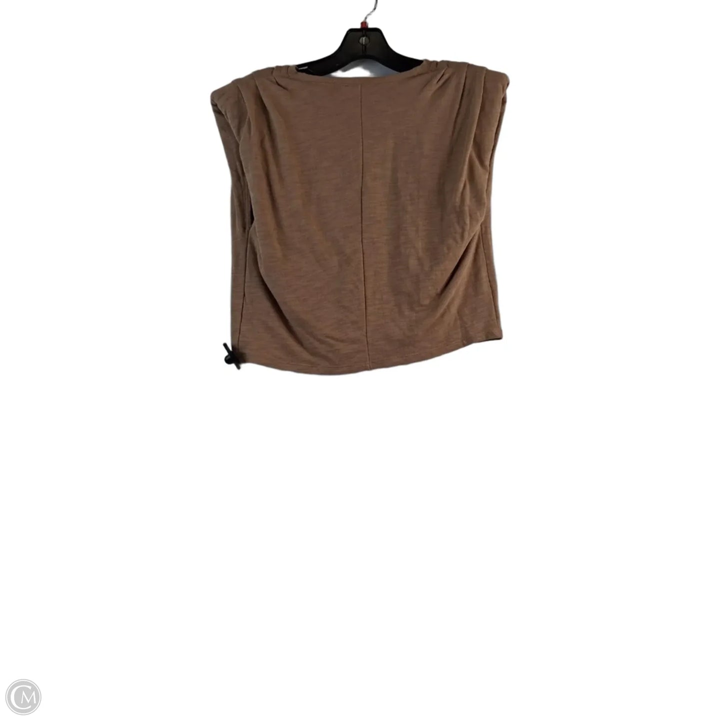 Top Short Sleeve Basic By Express In Tan, Size: Xs