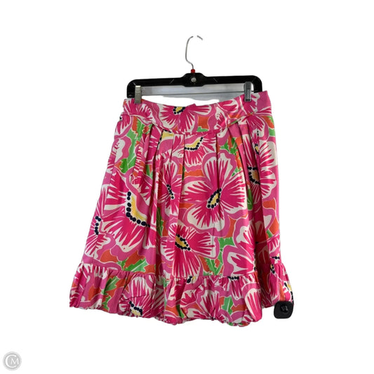 Skirt Designer By Lilly Pulitzer In Green & Pink, Size: 4