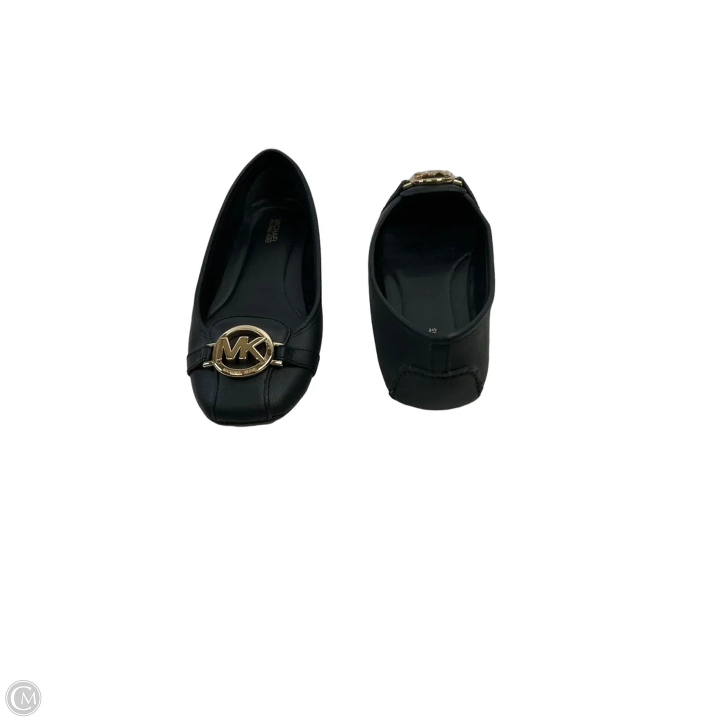 Shoes Flats By Michael By Michael Kors In Black & Gold, Size: 8.5