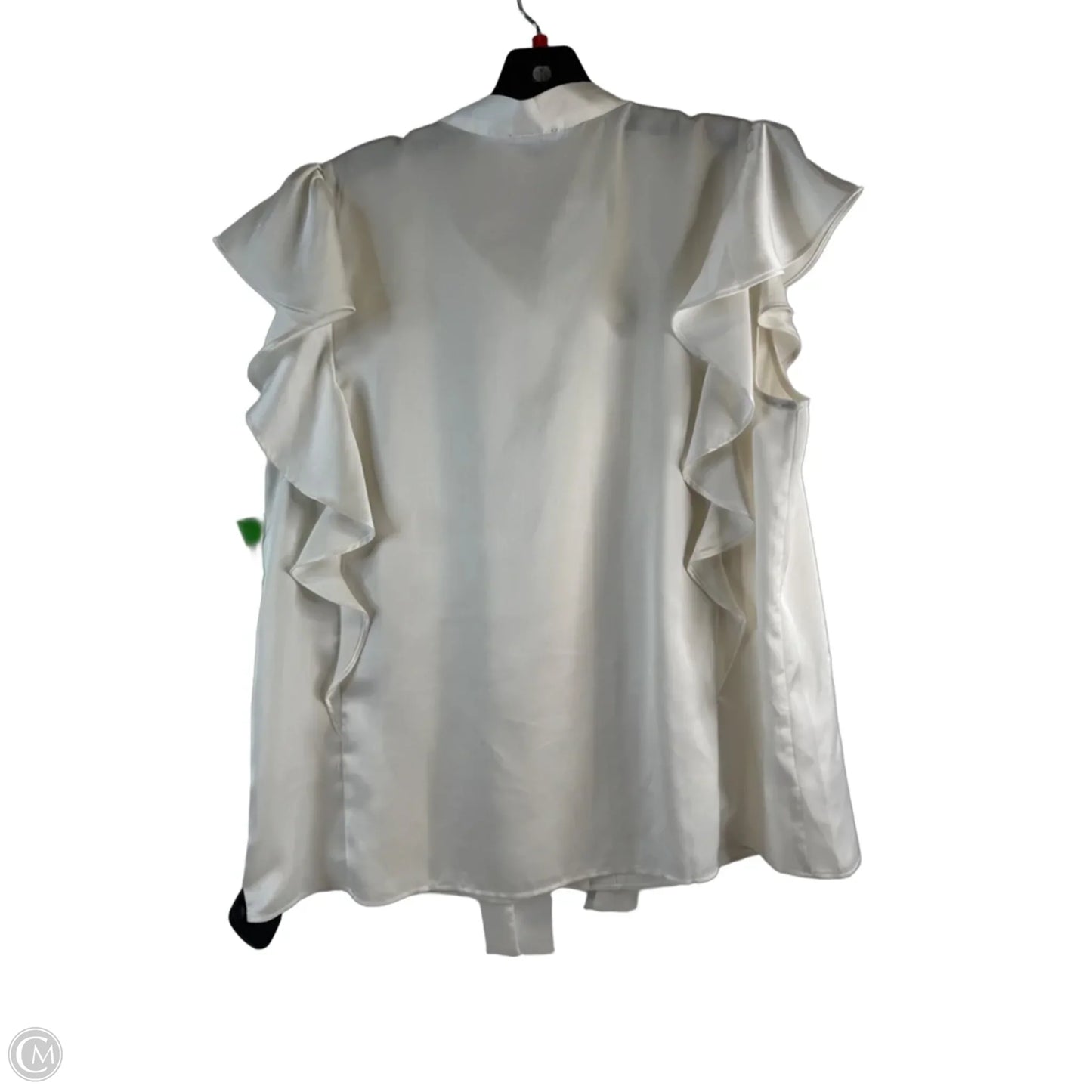 Top Short Sleeve By Ann Taylor In Ivory, Size: L