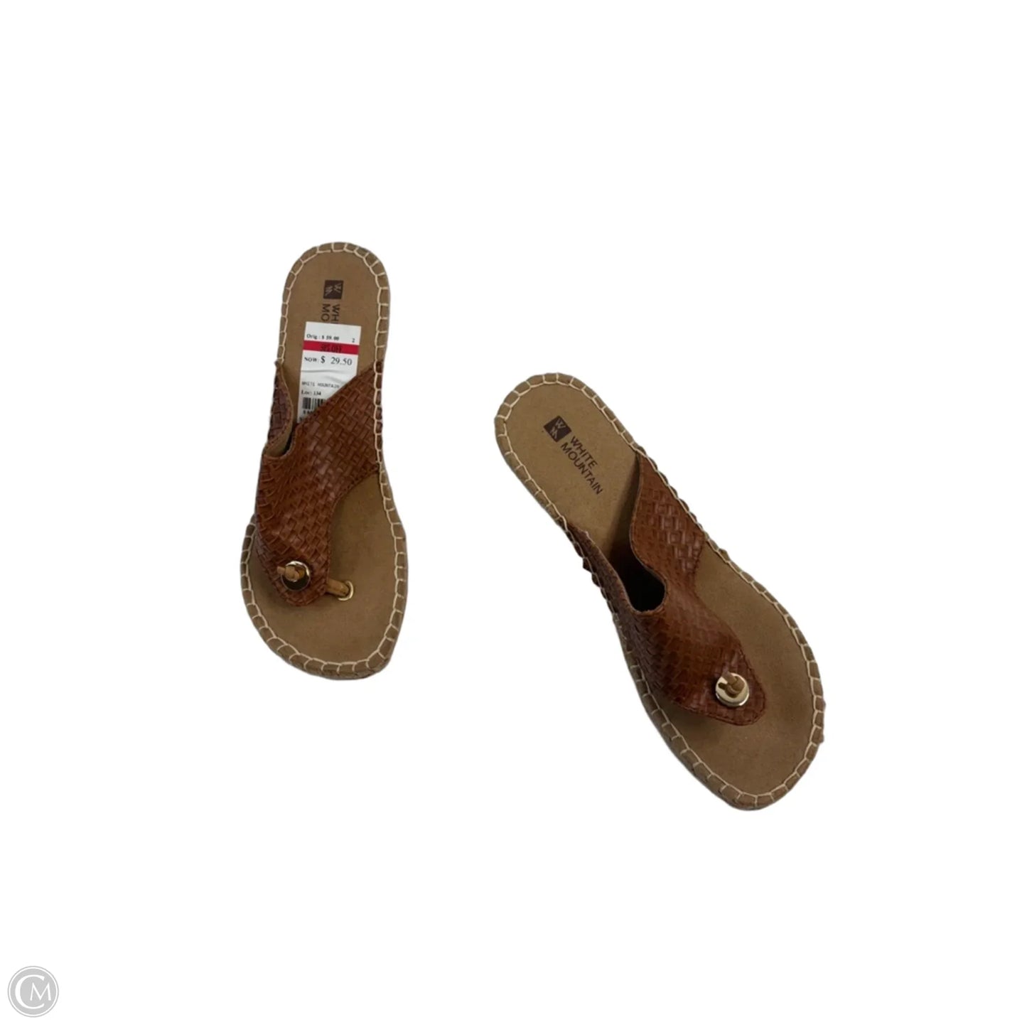 Sandals Heels Wedge By White Mountain In Brown, Size: 7.5