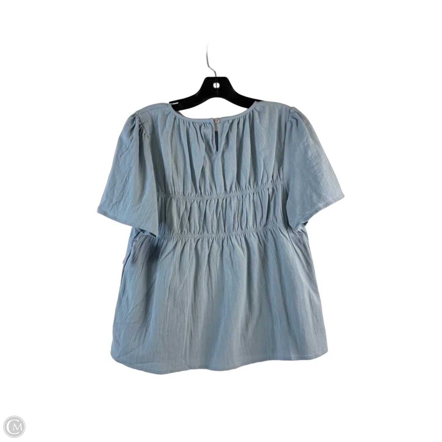 Top Short Sleeve By Shein In Blue, Size: S