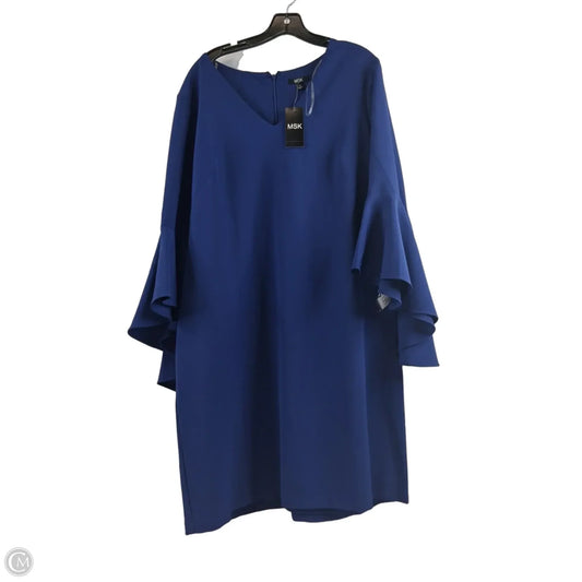 Dress Casual Midi By Msk In Blue, Size: Xl
