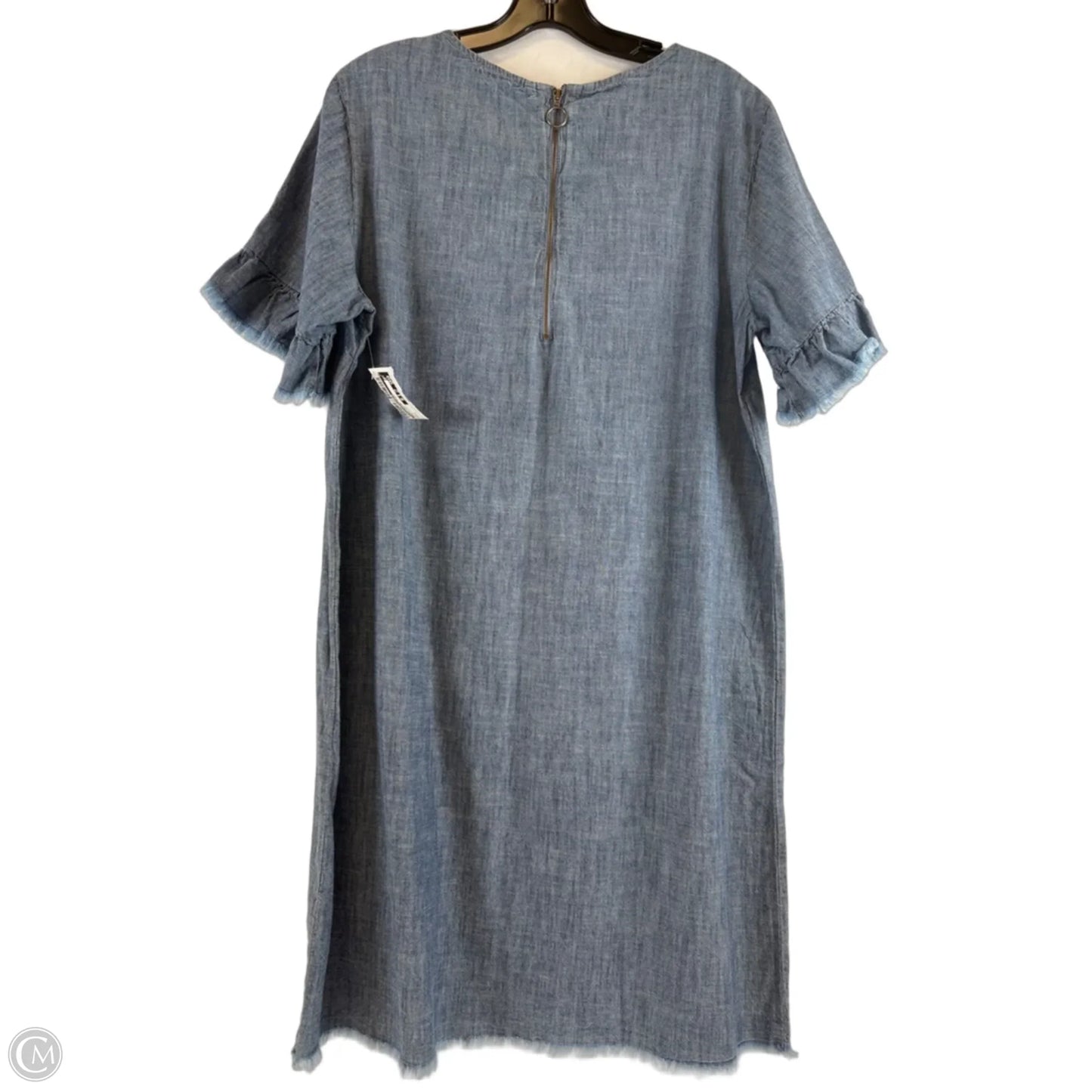 Dress Casual Midi By Beachlunchlounge In Blue Denim, Size: L