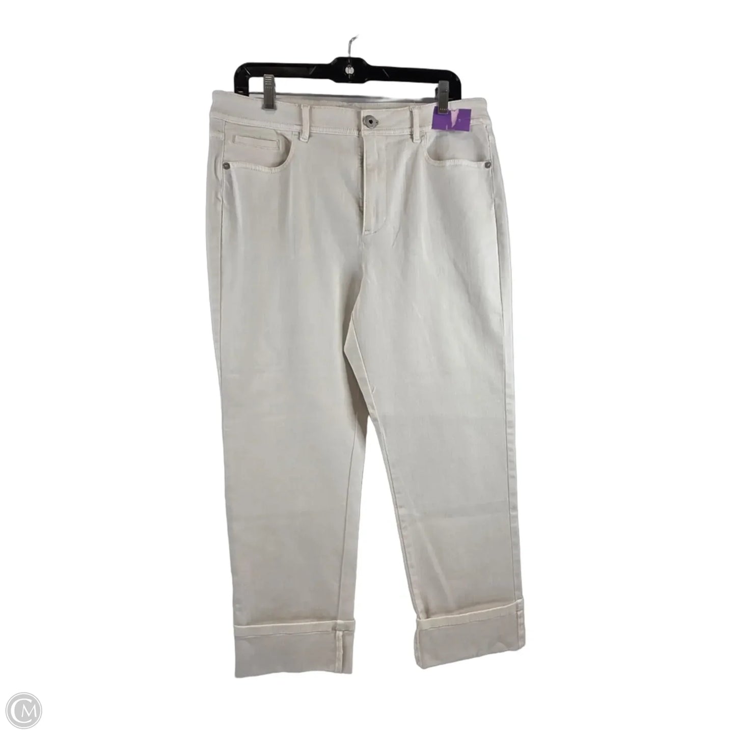 Jeans Straight By J. Jill In Cream, Size: 14p