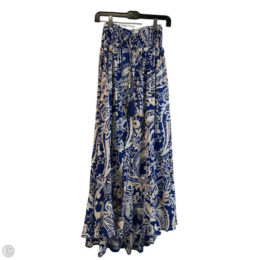 Skirt Maxi By Nicole By Nicole Miller In Blue & White, Size: 8