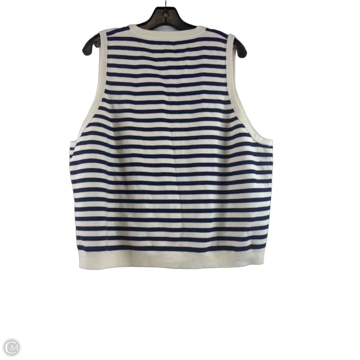 Vest Other By J. Crew In Blue & Cream, Size: 2x