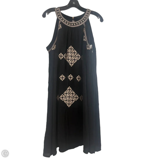 Dress Casual Midi By Cupio In Black & Gold, Size: L