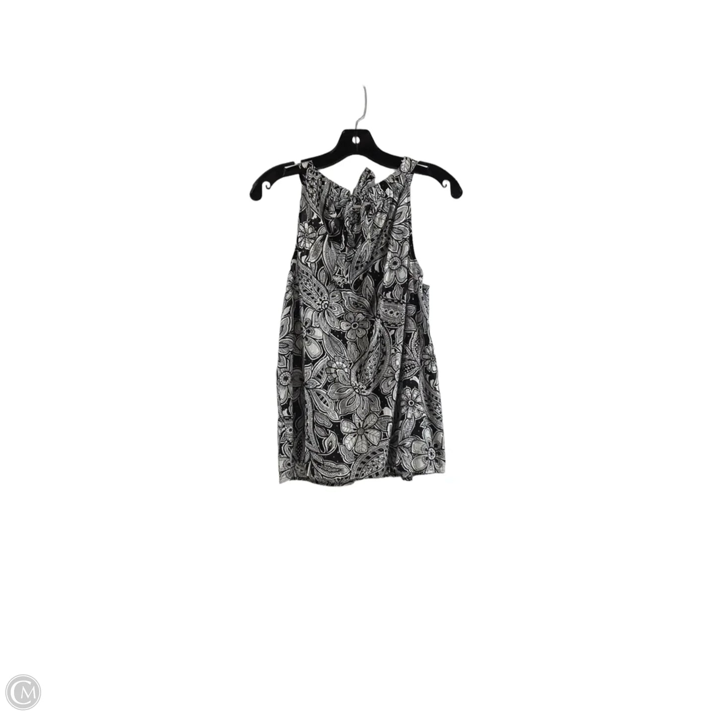 Top Sleeveless By Talbots In Black & White, Size: M