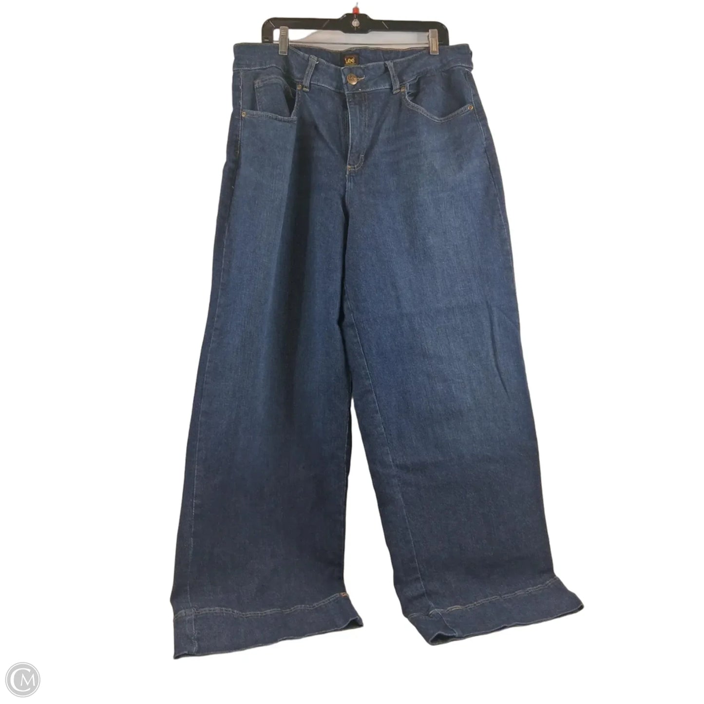Jeans Wide Leg By Lee In Blue Denim, Size: 16