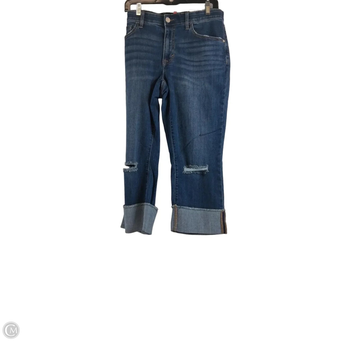 Jeans Cropped By Evri In Blue Denim, Size: 14